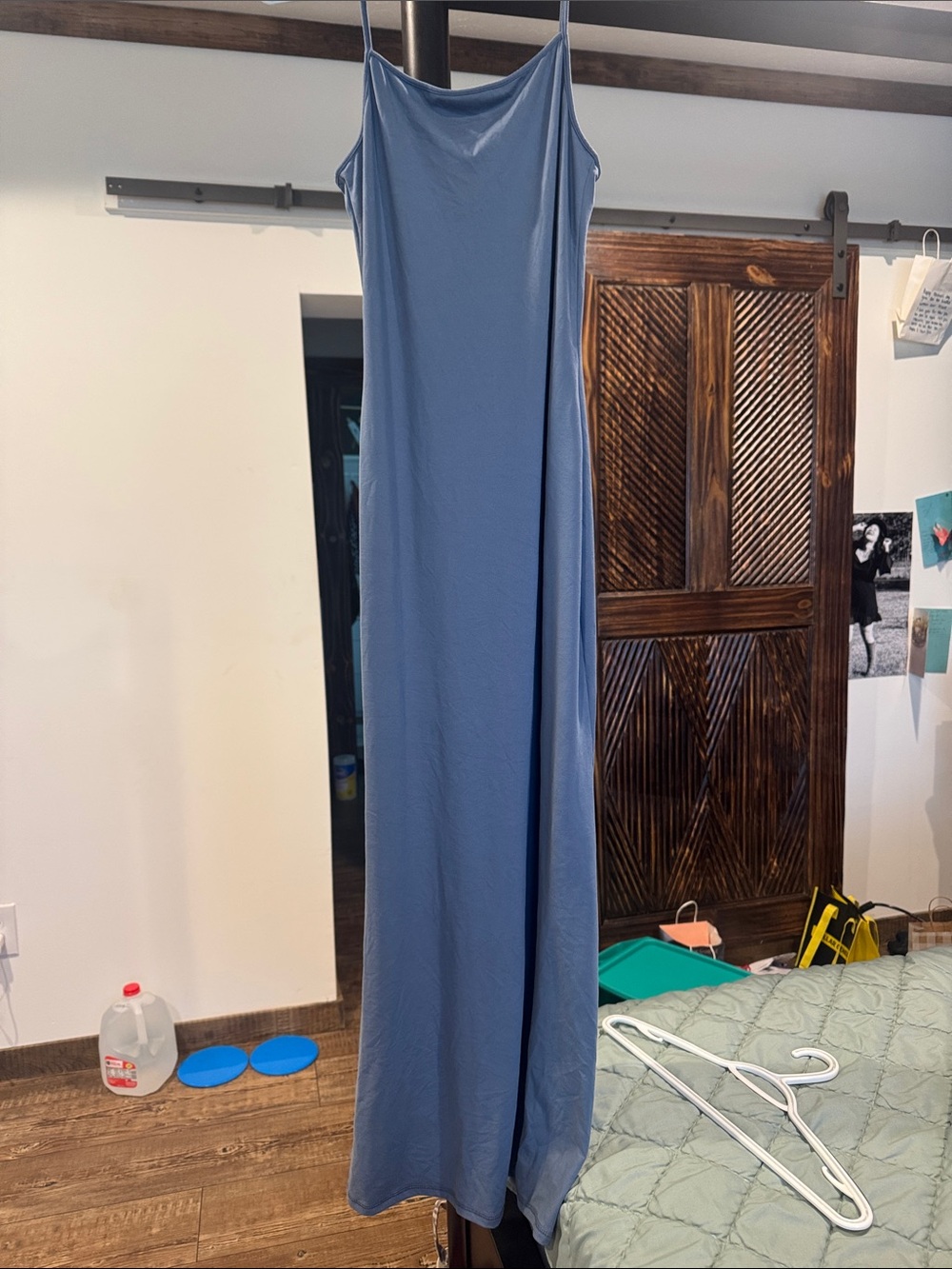Divided Blue Maxi Slip Dress